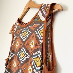 Nicole Miller Studio Tribal Print Silk Dress
